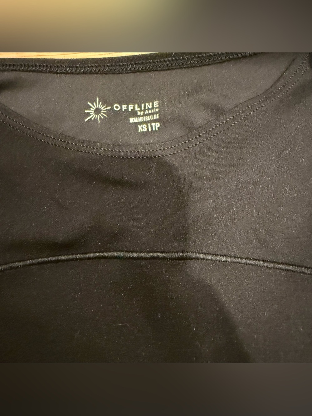 Offline by Aerie Long Sleeve Cropped Top with Peek a Boo - Picture 3 of 4
